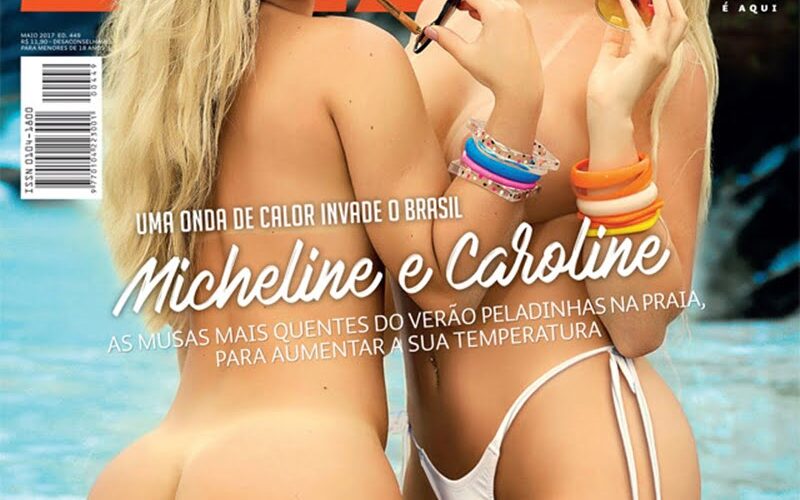 Micheline e Caroline gostosas peladas na praia ensaio para a Revista Sexy de Maio