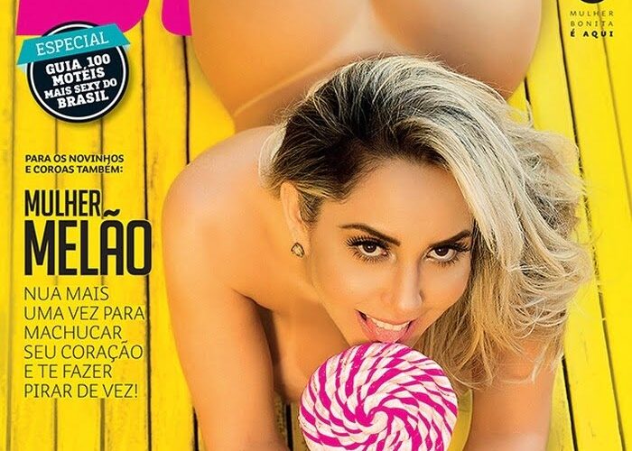Sexy Mulher Melão Renata Frisson nua novamente em um novo ensaio para a Revist